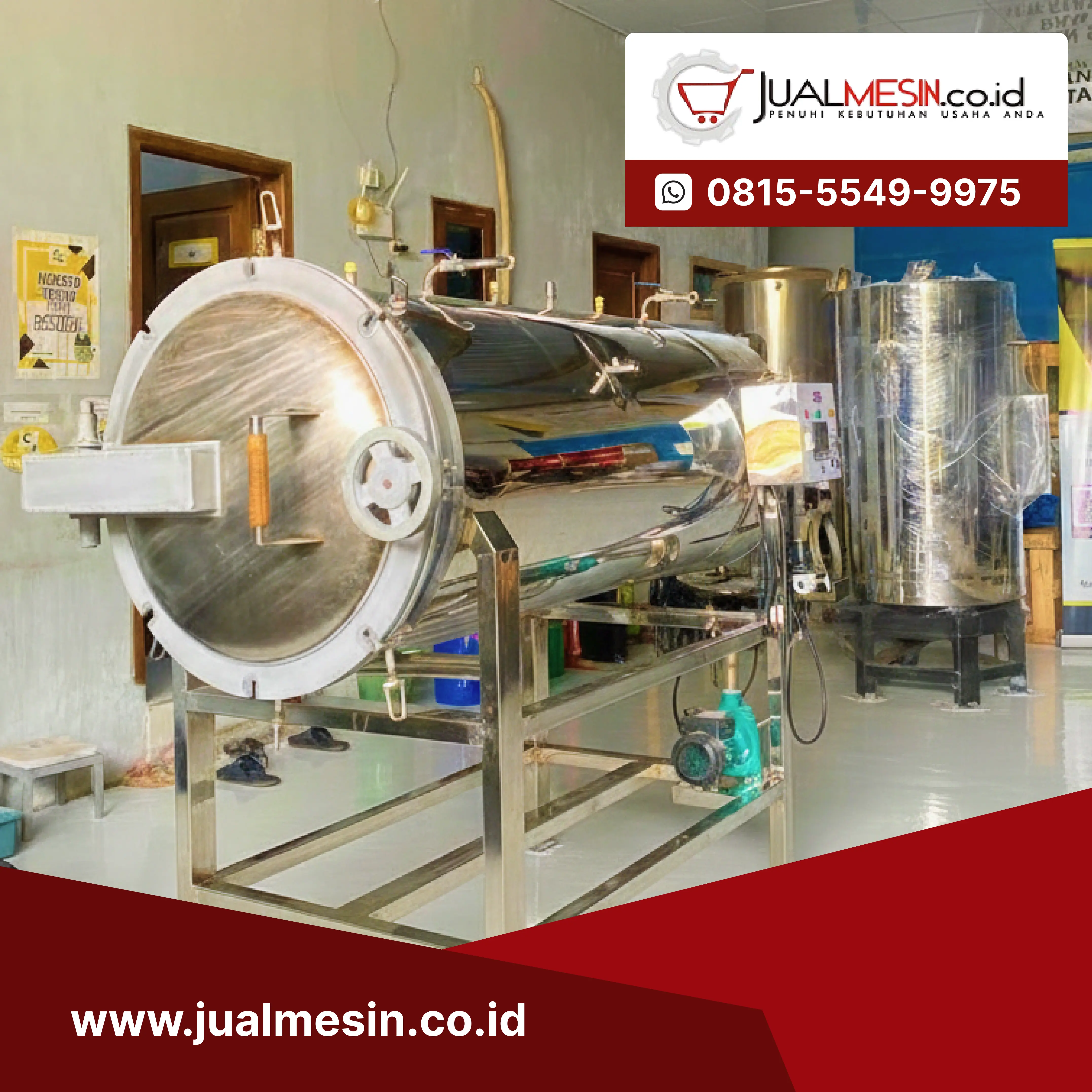 Retort Cooling Overpressure Horizontal - Kapasitas Besar